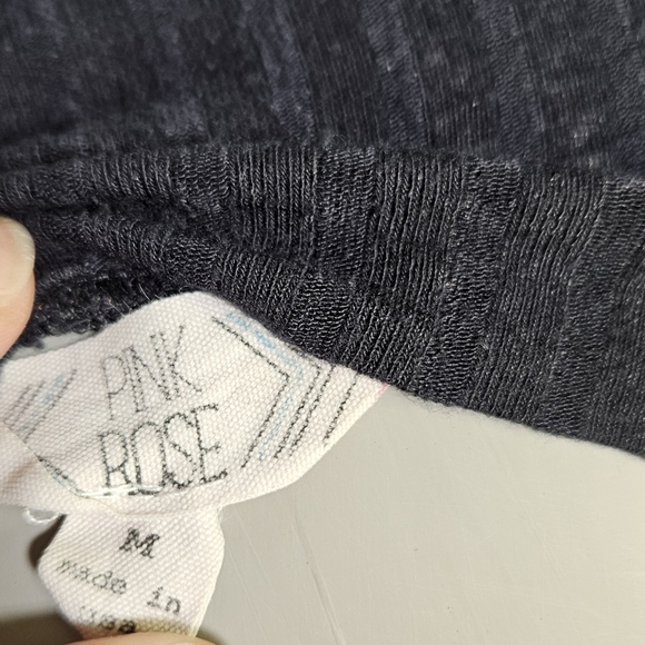 Pink Rose Black Sweater Dress, M - Picture 4 of 5